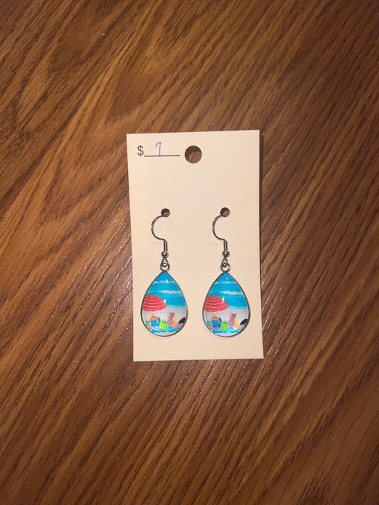 3169- Beach Teardrop Earrings