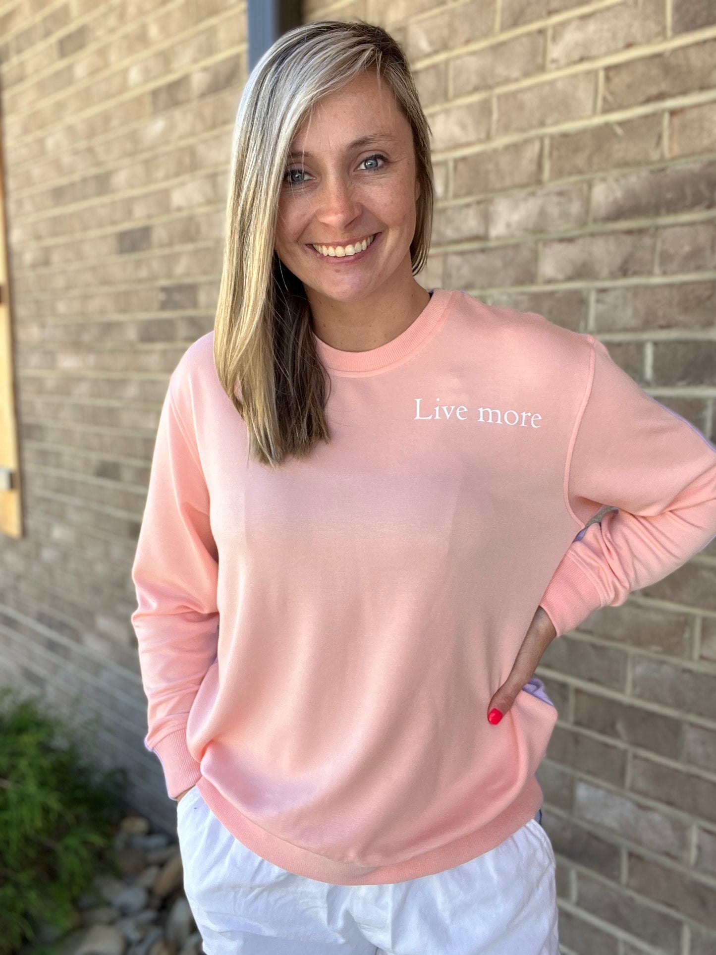 2157- Live More - Worry Less Simply Southern Pullover