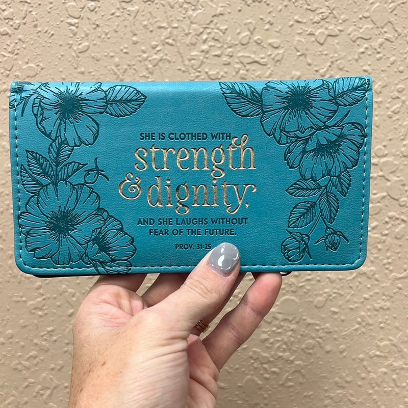 20393- She Is Clothed w/ Strength & Dignity Checkbook Cover