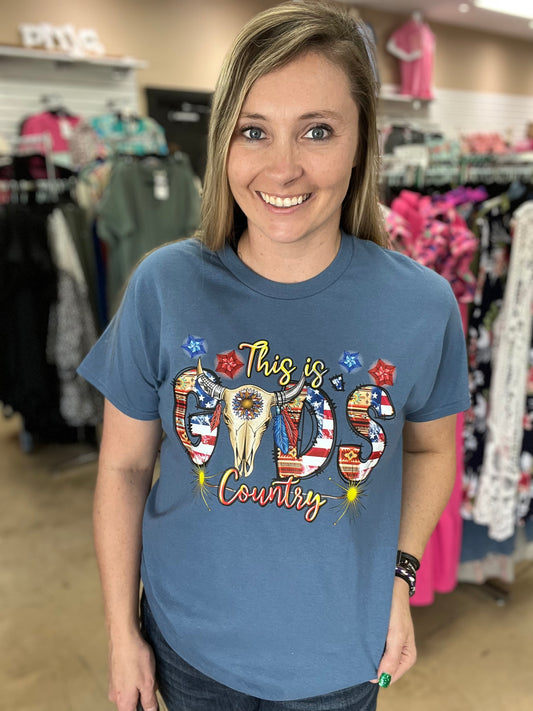 8014- This Is Gods Country Graphic Tee