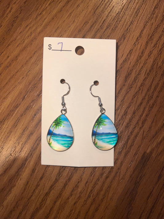 3126- Beach Teardrop Earrings