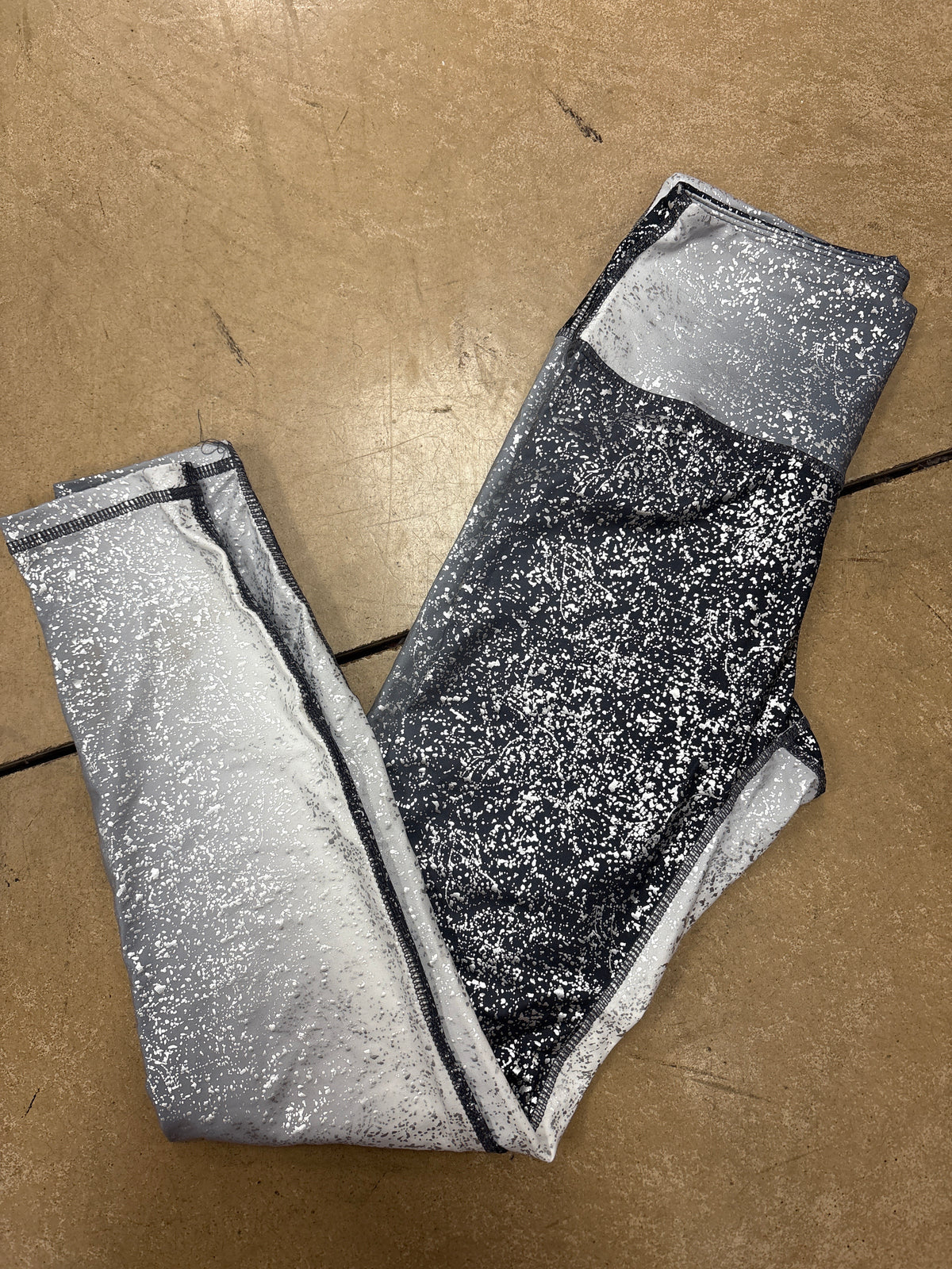 (24) Black & Silver Metallic Full Length Leggings *FINAL SALE* DOORBUSTER