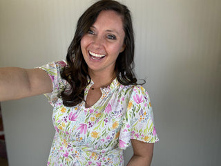 Floral Meadow Smocked Waist Maxi Dress by Haptics