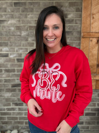 Be Mine Bow Valentines Sweatshirt