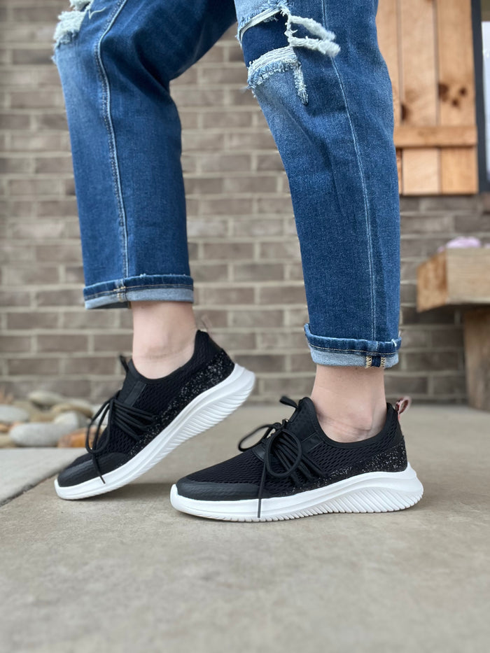 990- Black Soft Serve Sneakers by Corkys