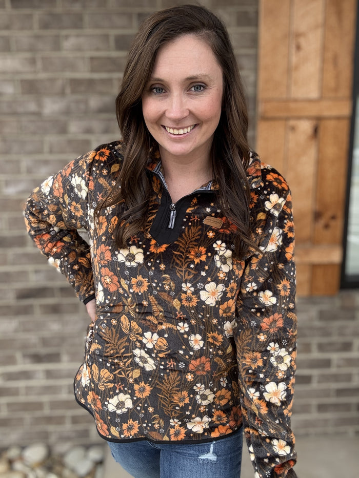 3005- Vintage Floral Lightweight Pullover by Simply Southern