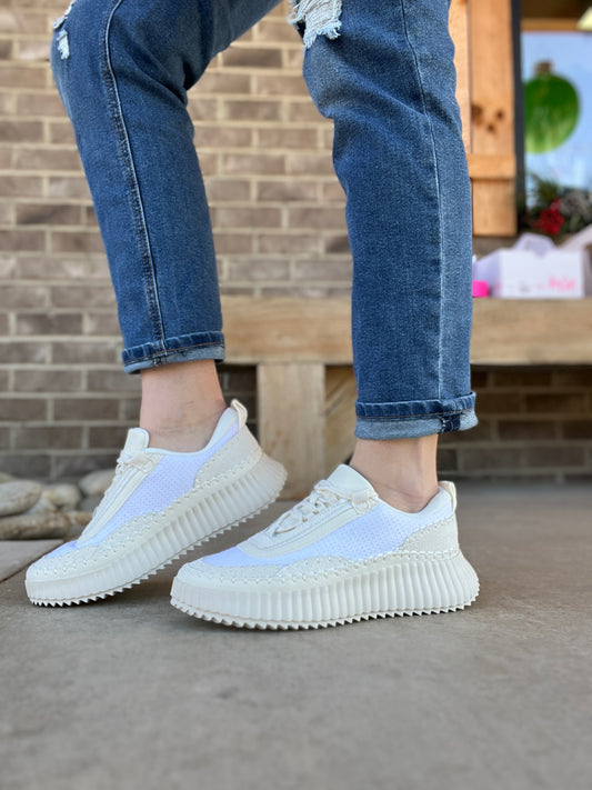 20492- White Adventure Sneakers by Corkys