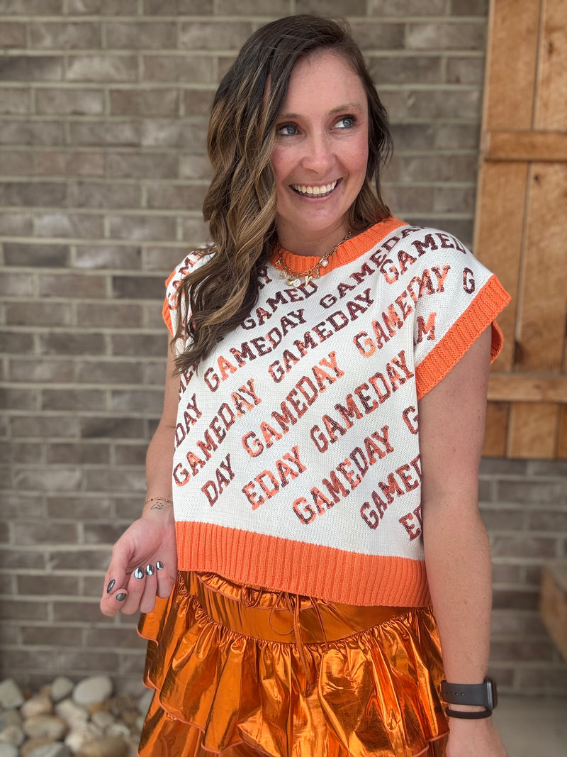 GAMEDAY Knit Sweater Vest Top *TN COLLECTION*