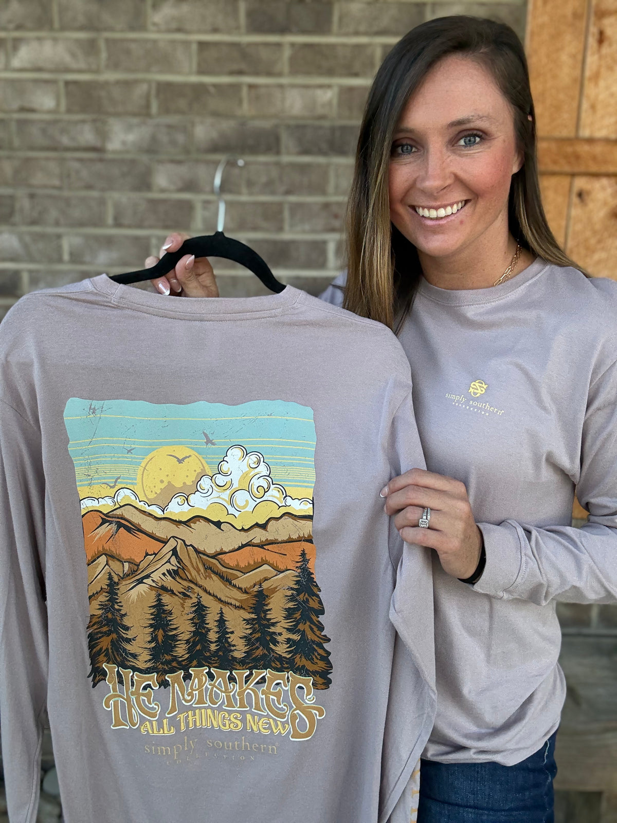 He Makes All Things New Long Sleeve T-Shirt by Simply Southern