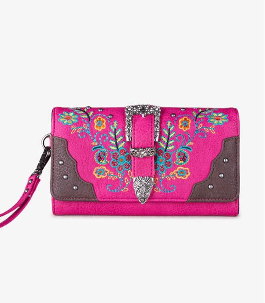 Hot Pink Montana West Buckle Collection Wallet