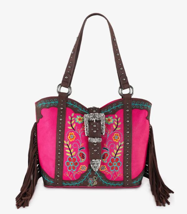 Hot Pink Montana West Buckle Concealed Carry Tote