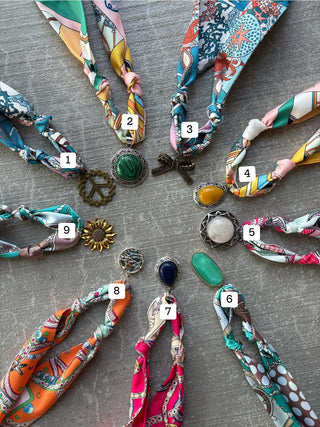 Scarf Necklace w/ Pendant