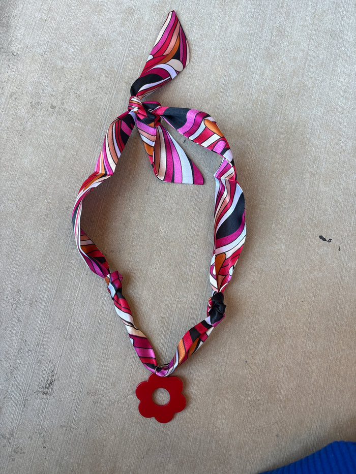 Groovy Blooms Scarf Necklace