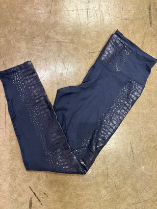 (5) Vintage Denim Full Length Leggings w/ Leopard Detail *FINAL SALE* *DOORBUSTER* BIN #6