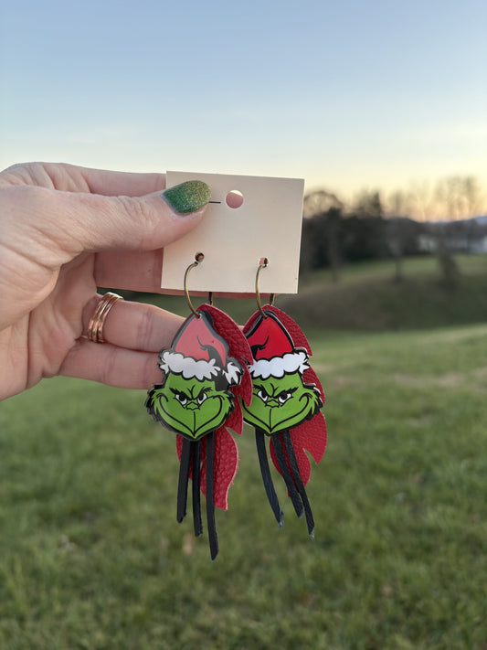 8375- Grinch Layer Earrings