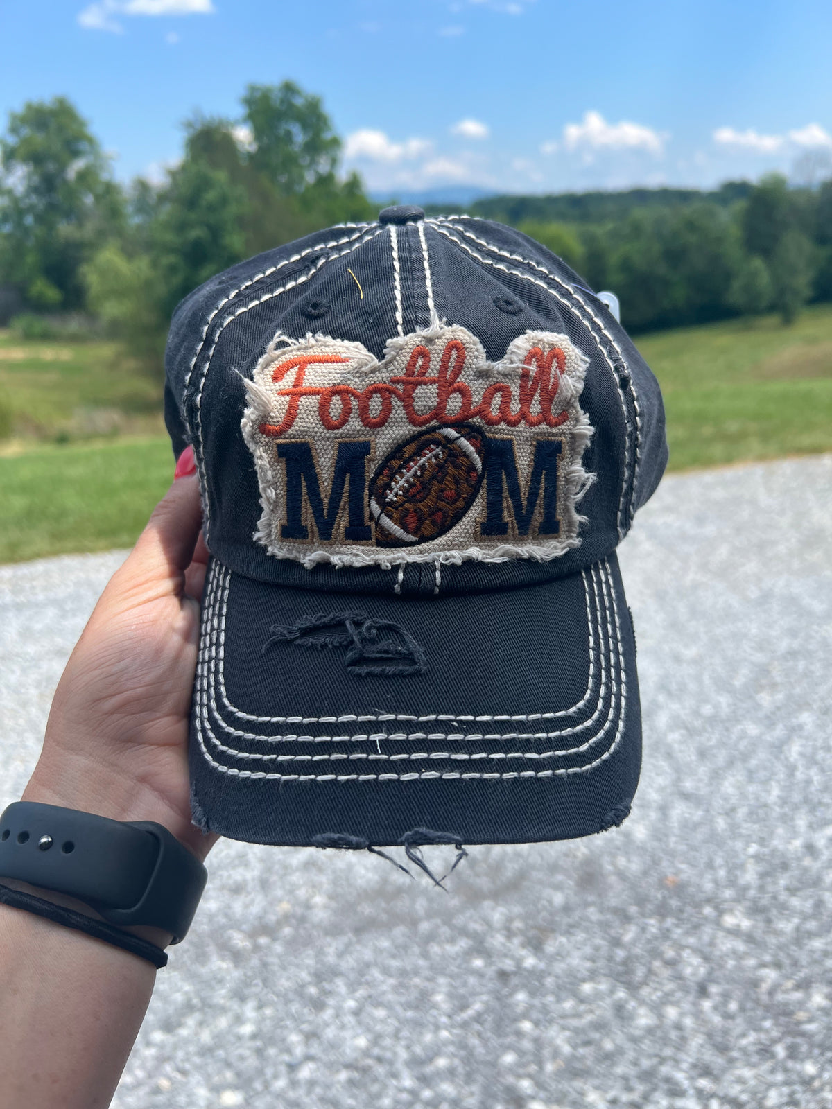 2575- Football Mom Baseball Cap