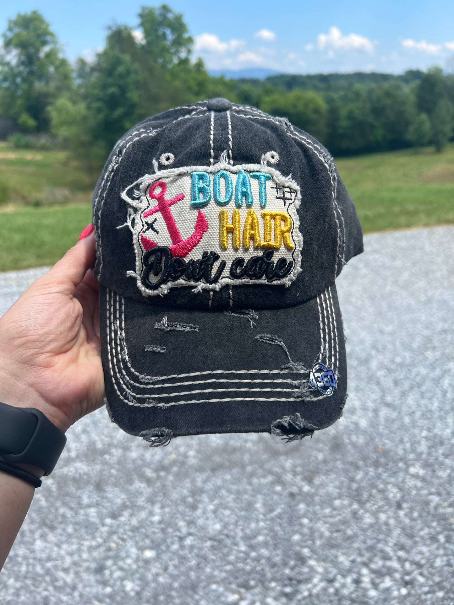 2576- Boat Hair Don’t Care Baseball Cap