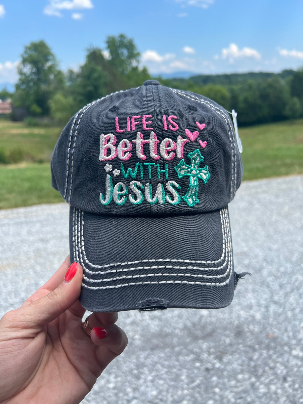 2573- Life Is Better With Jesus Baseball Cap