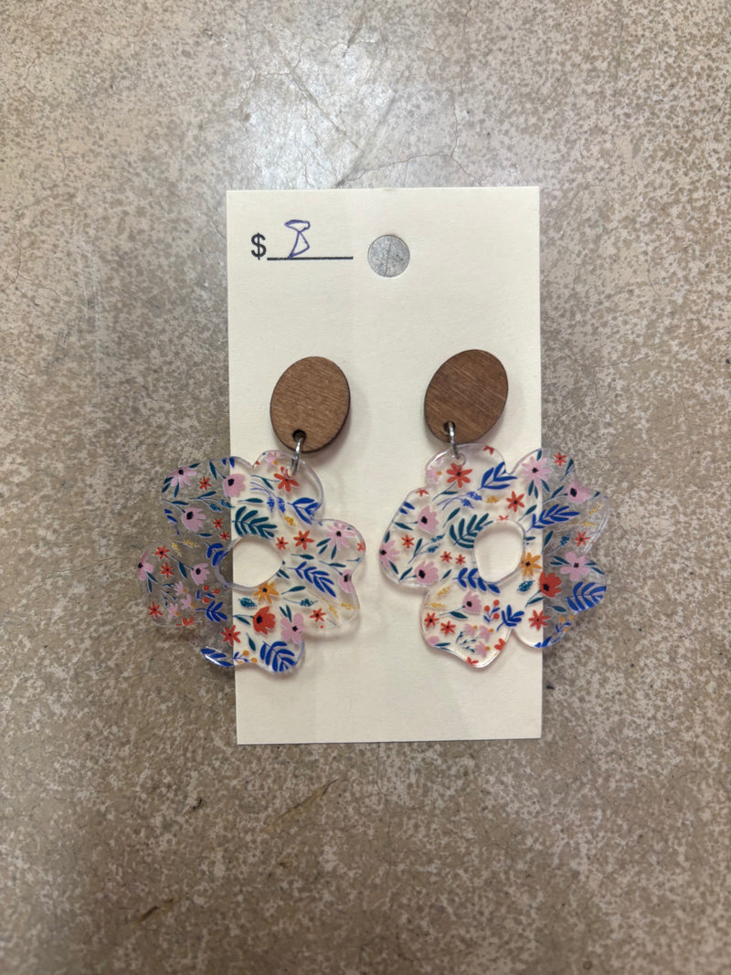 Wildflower Acrylic Drop Earrings