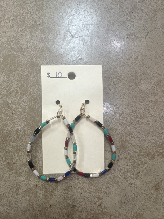 Boho Bead Teardrop Earrings