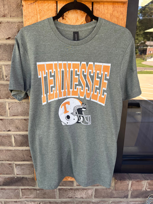 3282- Tennessee Game Day Helmet Graphic T-shirt *TN COLLECTION*