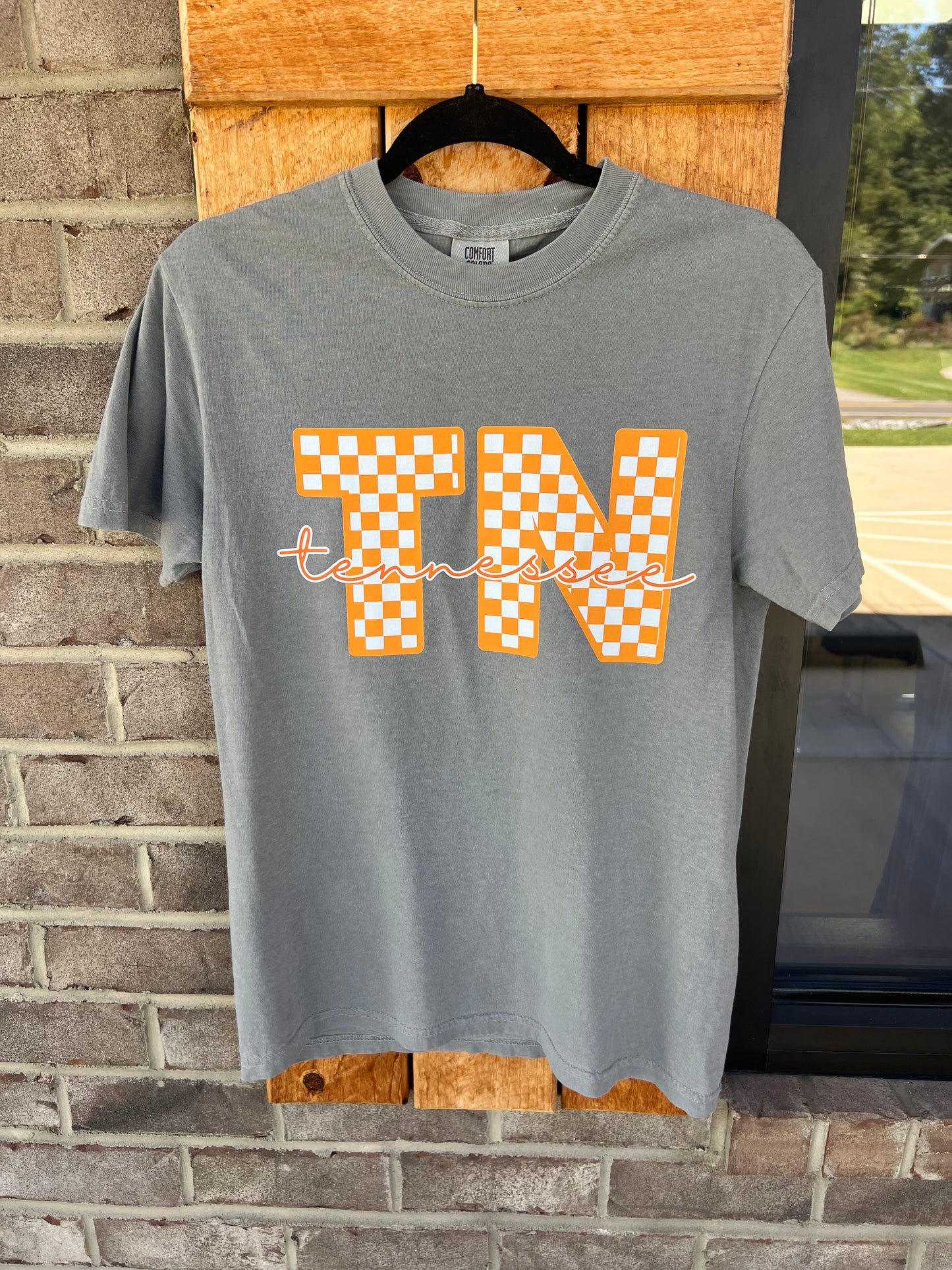 3279- Tennessee Checkered TN Graphic Tee *TN COLLECTION*