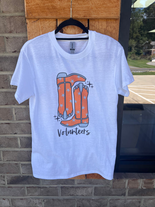 3290- Tennessee Volunteers Cowboy Boots Graphic Tee *TN COLLECTION*