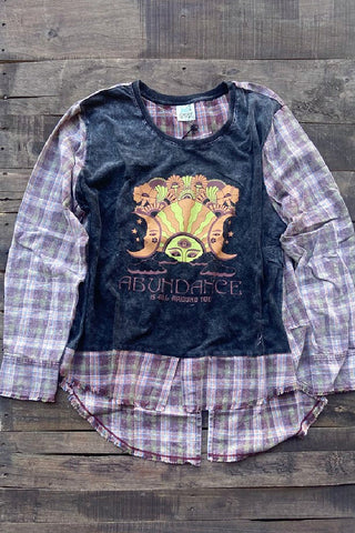 10260- Coming With You Flannel - Chocolate