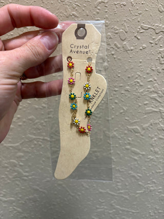 Multi Color Flower Anklet