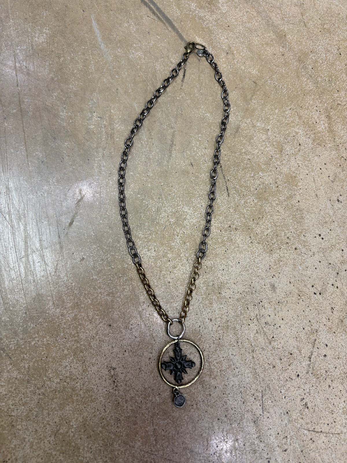 Circle Dangle Necklace by Lost and Found