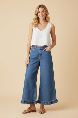 Heimish Denim Wide Leg Pants