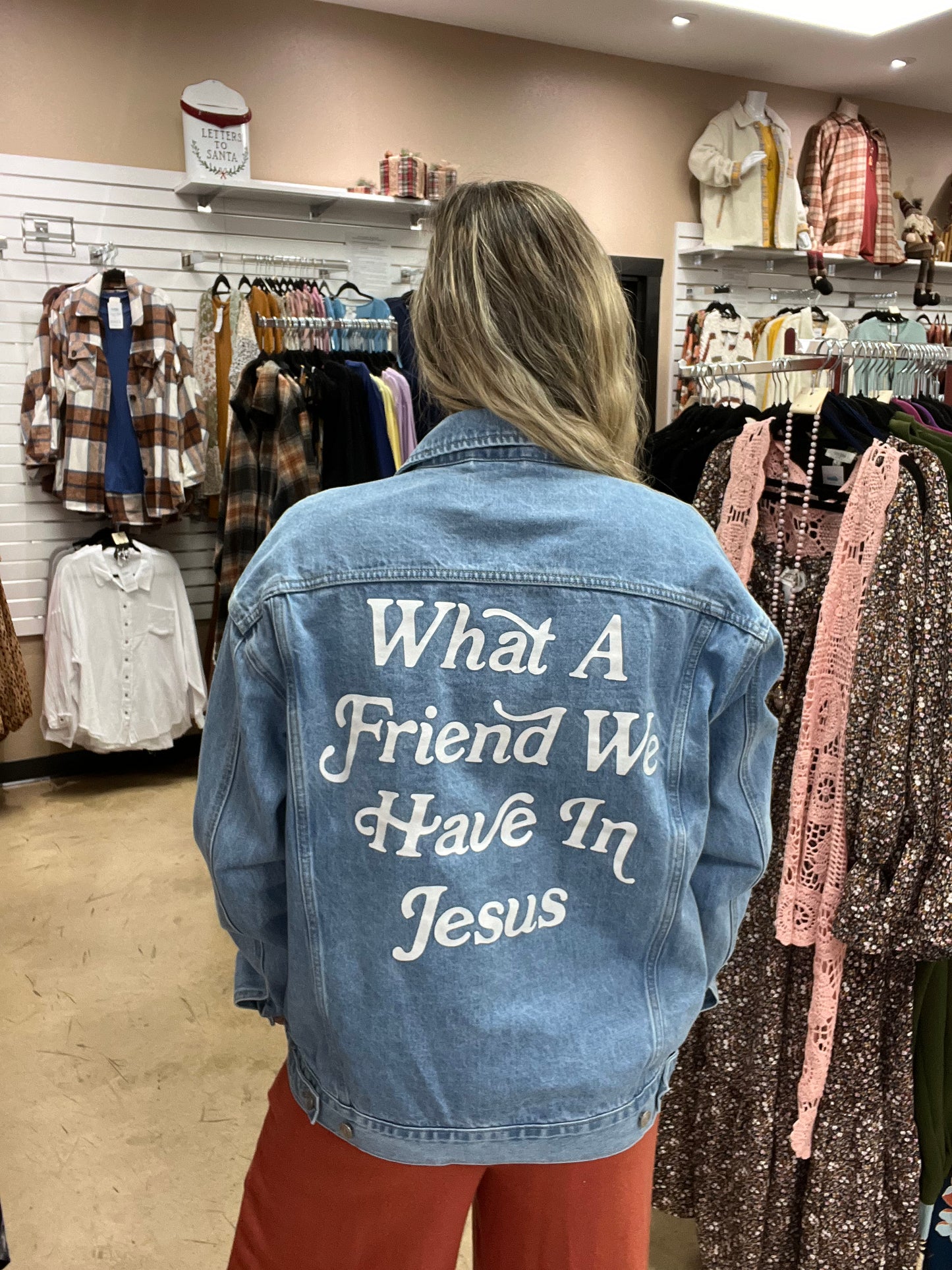 20391- What A Friend We Have In Jesus Denim Jacket