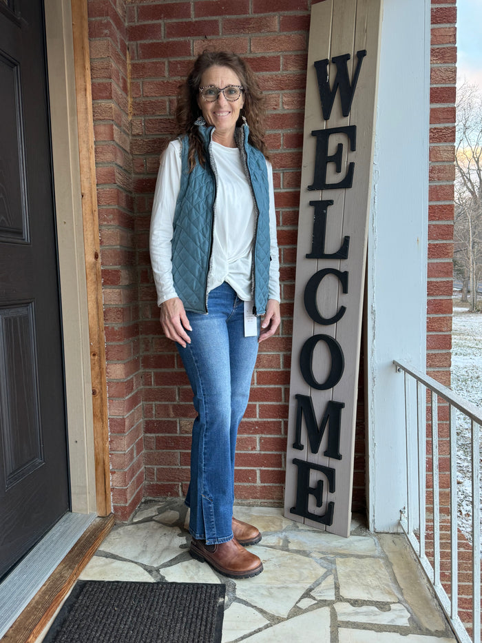 20439- Reversible Teal Vest by Simply Southern