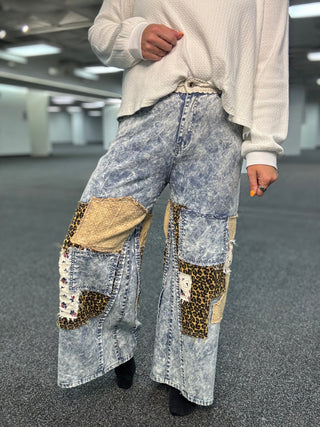 The Wanderlust Patchwork Wide Leg Pants | POL ATLANTA