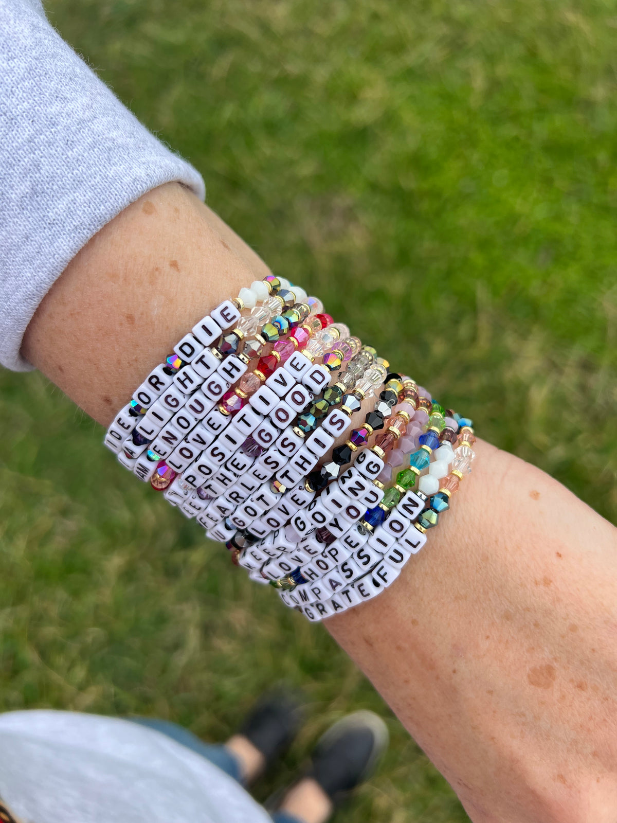 936- Beaded Words Of Inspiration Bracelets