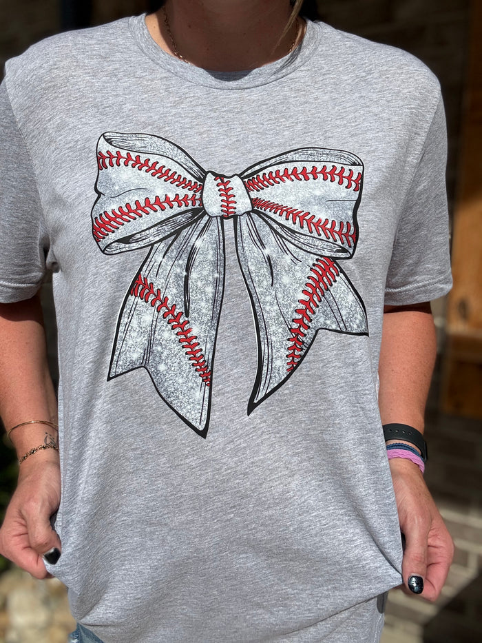 Baseball Bow Graphic Tee
