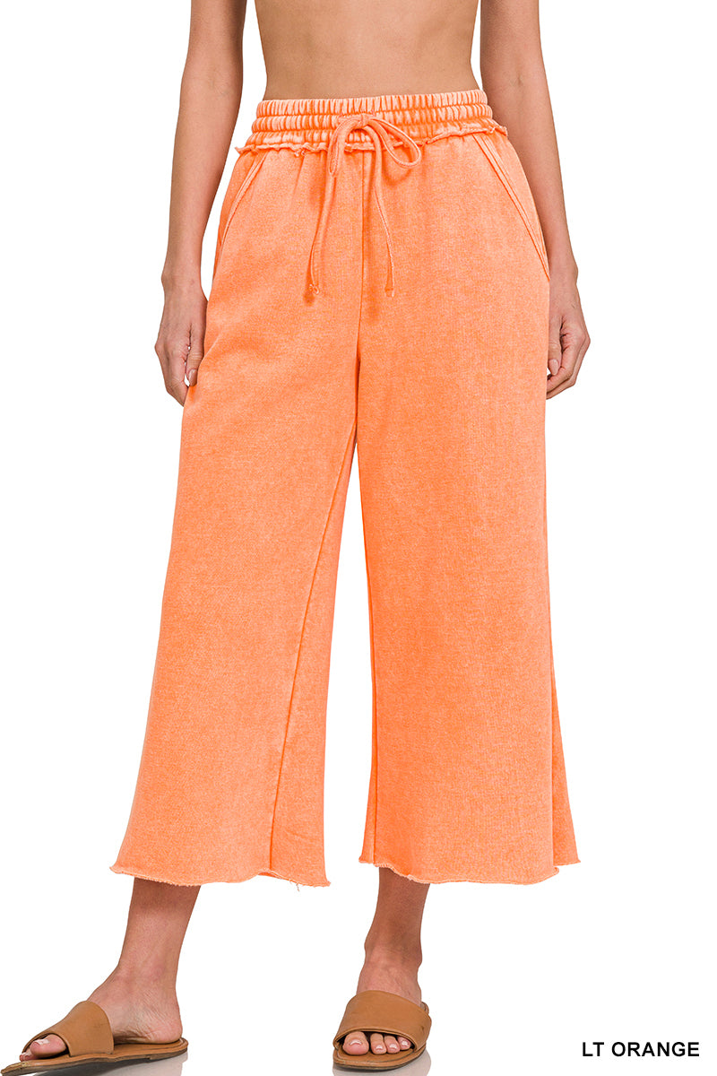 2877- Orange Acid Wash Drawstring Sweat Pants *TN COLLECTION*