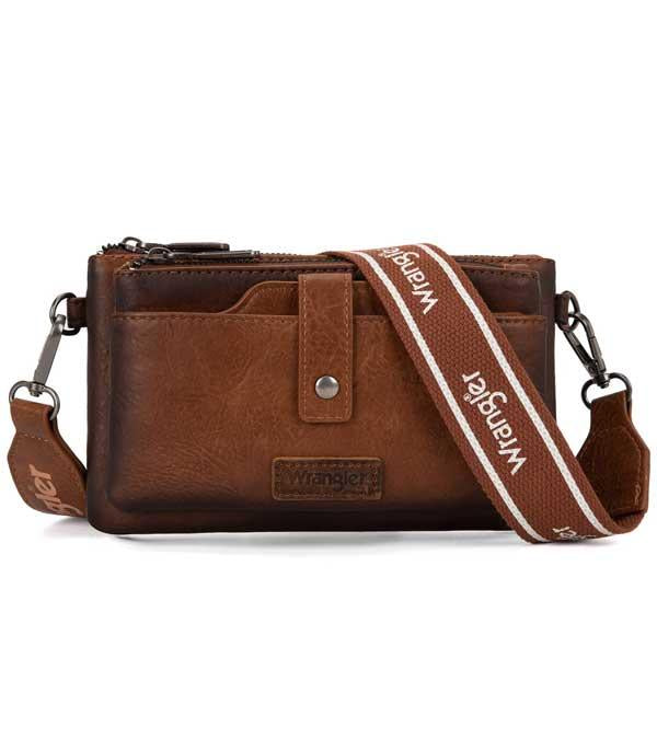 2931- Brown Crossbody Wrangler Purse