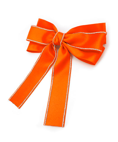 3259- Orange Bling Trimmed Bow Hair Pin *TN COLLECTION*