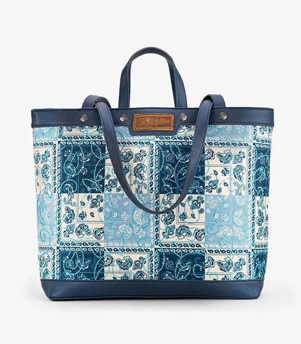 3426- Jean Wrangler Paisley Carry Tote Bag