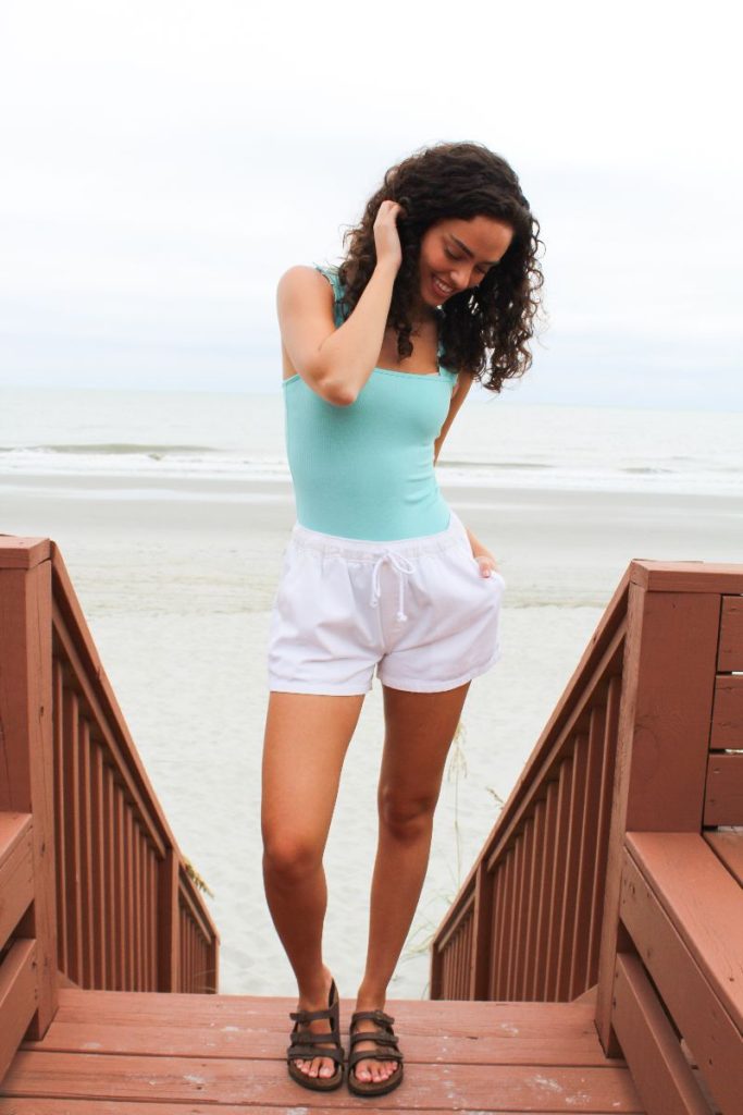 2158- White Everydady Shorts by Simply Southern