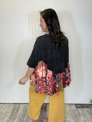 Rock and Roll Distressed Poncho Top by BlueVelvet