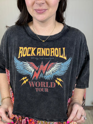 Rock and Roll Distressed Poncho Top by BlueVelvet