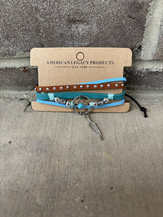 3816- Leather Bracelets w/ Pendants & Accessories *MULTIPLE OPTIONS*