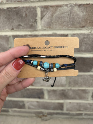 3816- Leather Bracelets w/ Pendants & Accessories *MULTIPLE OPTIONS*
