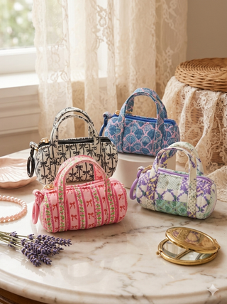 Mini Quilted Duffle Keychain by Simply Southern