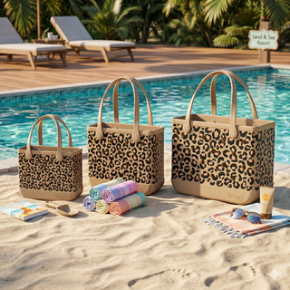 Brown Leopard Bogg Bag *3 SIZES*