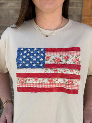 *PREORDER!* Flag Patchwork Graphic Tee