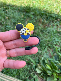 2607- Silicone Disney Theme Straw Toppers *PICK DESIGN*