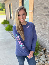 9248- Think Pink Long Sleeve Simply Southern T-Shirt